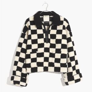 Madewell Sherpa Popover in Checkerboard
